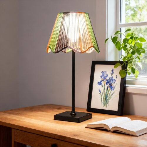 Tafellamp - D15xH36,5cm Tropical USB-oplaadbaar - afbeelding 5