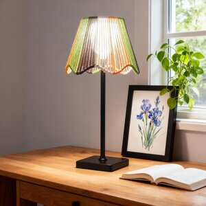 Tafellamp - D15xH36,5cm Tropical USB-oplaadbaar - afbeelding 5