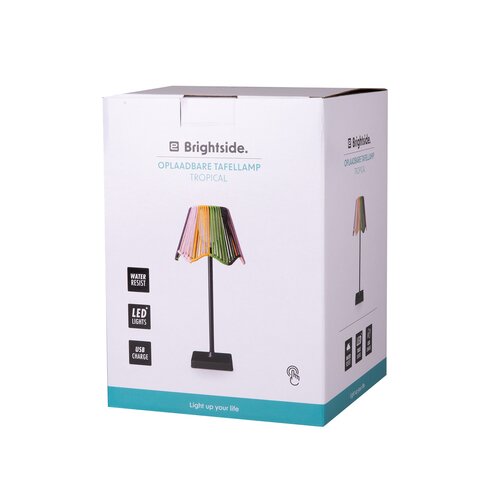 Tafellamp - D15xH36,5cm Tropical USB-oplaadbaar - afbeelding 6
