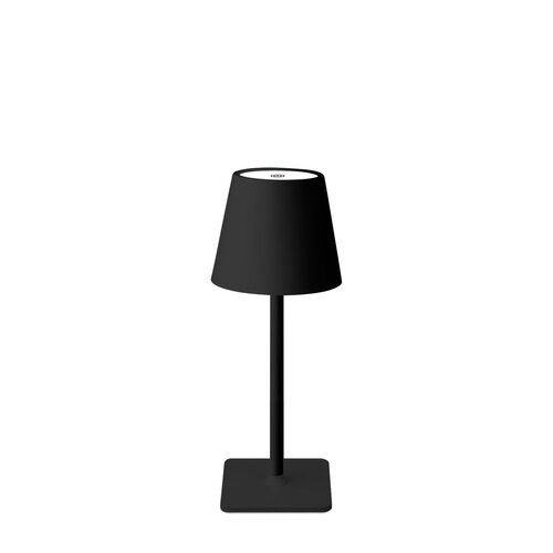 Tafellamp LED D 11 x H 23 cm oplaadbaar USB 1800MAH matt zwart