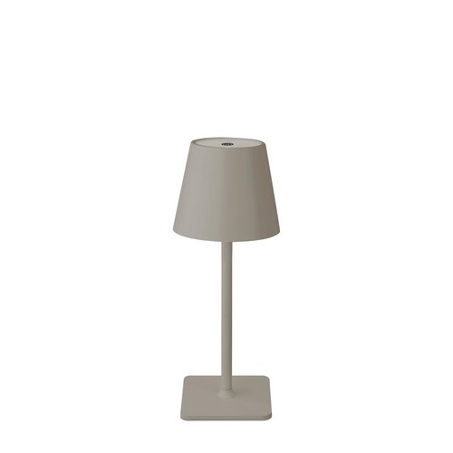 Tafellamp oplaadbaar zand - D 11 x H 23 cm