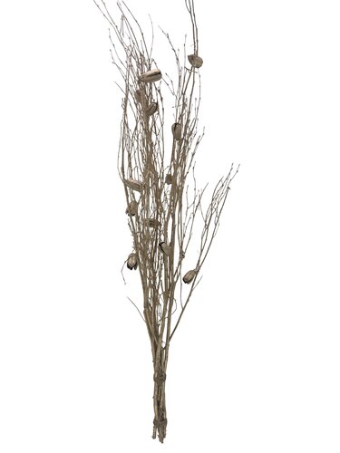 Takkenbundel met schillen L 120 cm champagne glitter