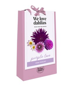 Tas 'we love dahlias' purple love 4st