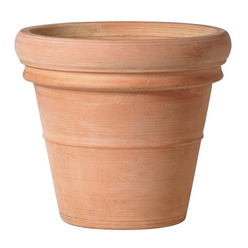 Terracotta bloempot dobio bordo wit 42cm