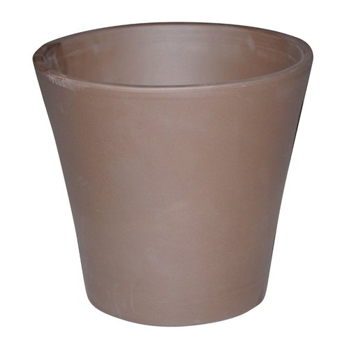 Terracotta conische vaas mocca 36cm