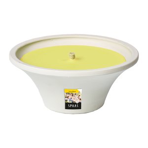 Spaas citronellakaars in terracottaschaal Lemon Breeze - afbeelding 1