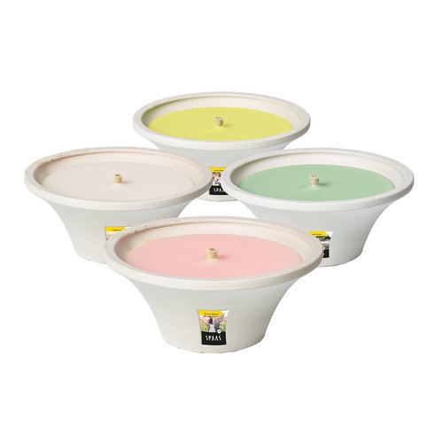 Spaas citronellakaars in terracottaschaal Lemon Breeze - afbeelding 2