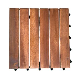 Terrastegel Qlik Acacia 6 Latjes 30x30x2,4cm 9st (0,81m²)