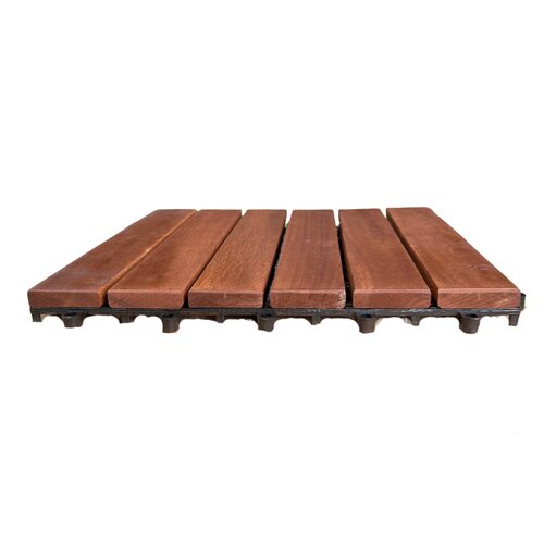 Terrastegel Qlik Acacia 6 Latjes 30x30x2,4cm 9st (0,81m²) - afbeelding 2