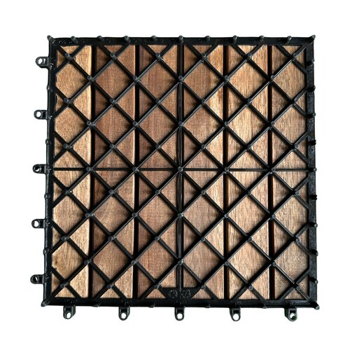Terrastegel Qlik Acacia 6 Latjes 30x30x2,4cm 9st (0,81m²) - afbeelding 3
