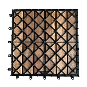 Terrastegel Qlik Acacia 6 Latjes 30x30x2,4cm 9st (0,81m²) - afbeelding 3