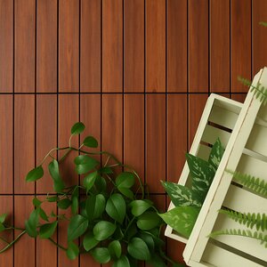 Terrastegel Qlik Acacia 6 Latjes 30x30x2,4cm 9st (0,81m²) - afbeelding 4