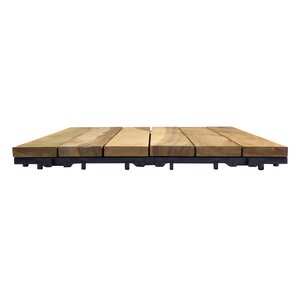 Terrastegel Qlik Teak 6 Latjes 30x30x2,6cm 10st (0,9m²) - afbeelding 3