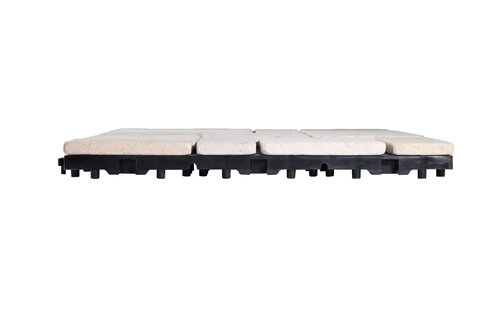 Terrastegel Qlik Travertin Blocks 30x30x2,8cm 6st (0,54m¬≤) Cr√®me - afbeelding 3