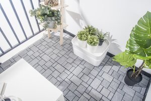 Terrastegel Qlik Travertin Blocks 30x30x2,8cm 6st (0,54m²) Grijs - afbeelding 5