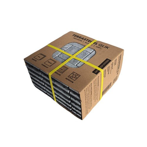 Terrastegel Qlik Travertin Blocks 30x30x2,8cm 6st (0,54m²) Grijs - afbeelding 6