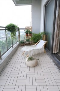 Terrastegel Qlik WPC 12 latjes 30x30x2,4cm 6st (0,54m²) cream - afbeelding 3