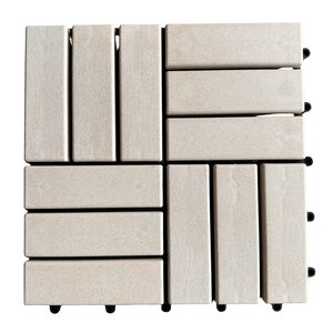 Terrastegel Qlik WPC 12 latjes 30x30x2,4cm 6st (0,54m²) cream