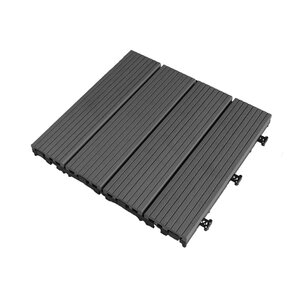 Terrastegel Qlik WPC 4 Latjes 30x30x2,5cm 10st (0,9m²) Antra