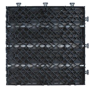 Terrastegel Qlik WPC 4 Latjes 30x30x2,5cm 10st (0,9m²) Antra - afbeelding 3