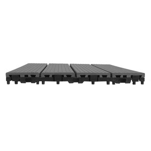 Terrastegel Qlik WPC 4 Latjes 30x30x2,5cm 10st (0,9m²) Antra - afbeelding 4