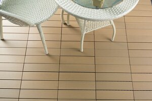 Terrastegel Qlik WPC 4 latjes 30x30x2,5cm 10st (0,9m²) bruin - afbeelding 5