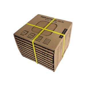 Terrastegel Qlik WPC 4 latjes 30x30x2,5cm 10st (0,9m²) bruin - afbeelding 6