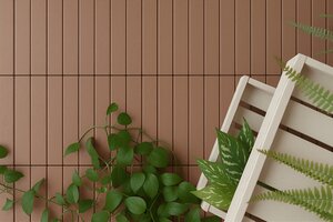 Terrastegel Qlik WPC 6 Latjes 30x30x2,4cm 6st (0,54m²) Teak - afbeelding 3