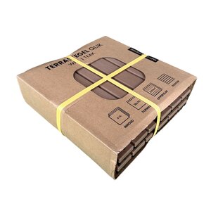 Terrastegel Qlik WPC 6 Latjes 30x30x2,4cm 6st (0,54m²) Teak - afbeelding 4