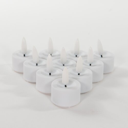 Theelicht 3d vlam led warm wit 10st