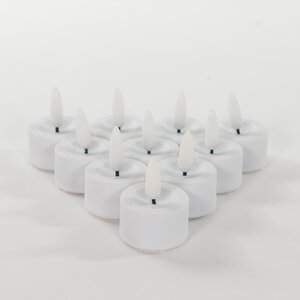 Theelicht 3d vlam led warm wit 10st