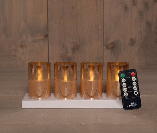 Theelicht in glas oplaadbaar gd s4 - afbeelding 3