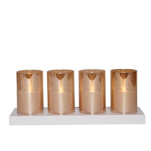 Theelicht in glas oplaadbaar gd s4 - afbeelding 1