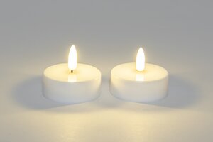 Theelicht jumbo 3d vl. wit 2st - afbeelding 3