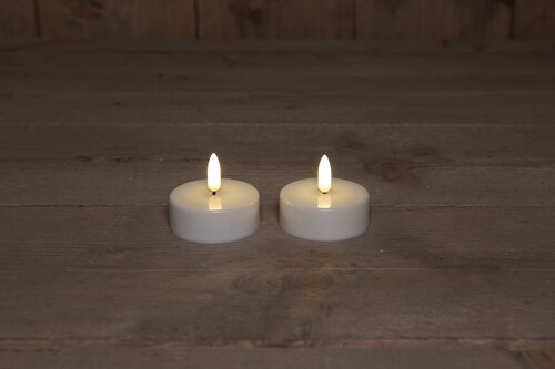Theelicht jumbo 3d vl. wit 2st - afbeelding 2