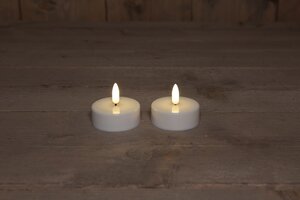 Theelicht jumbo 3d vl. wit 2st - afbeelding 2