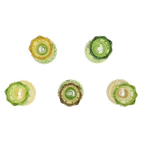 Theelichthouder tulp Bicolore Groen - D 8 x H 15 - afbeelding 2