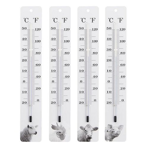 Thermometer boerderijdieren z/w ass