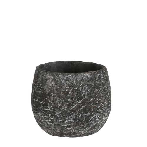 Thomas pot rond antraciet - h11,5xd13,5cm