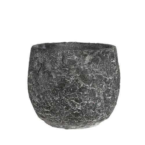 Thomas pot rond antraciet - h12,5xd15cm