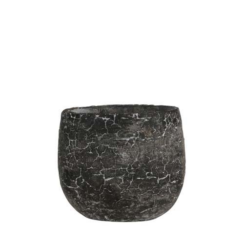 Thomas pot rond antraciet - h14xd16cm