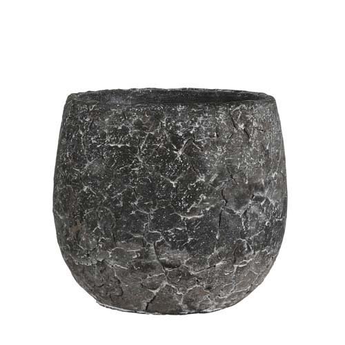 Thomas pot rond antraciet - h16,5xd19cm