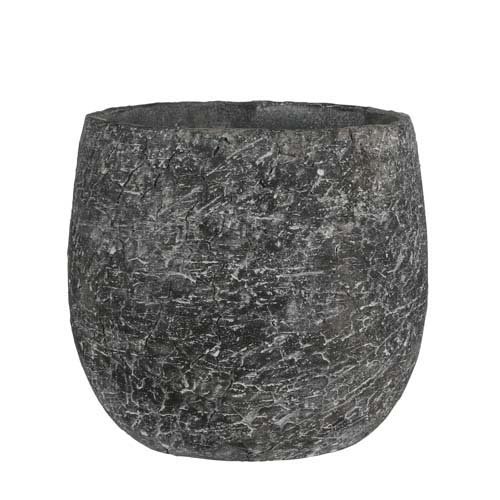 Thomas pot rond antraciet - h19xd21cm