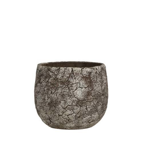 Thomas pot rond off white - h14xd16cm