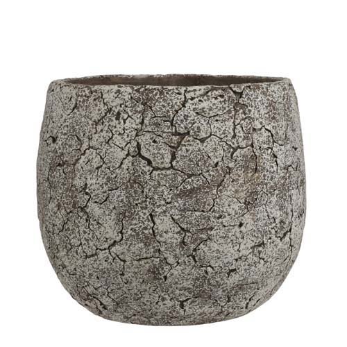 Thomas pot rond off white - h20,5xd24cm