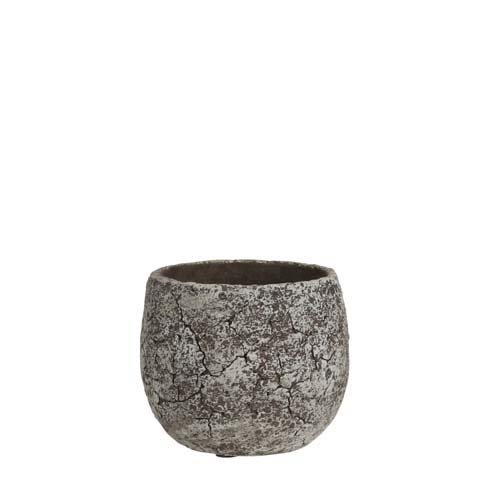 Thomas pot rond off white - h9xd10,5cm