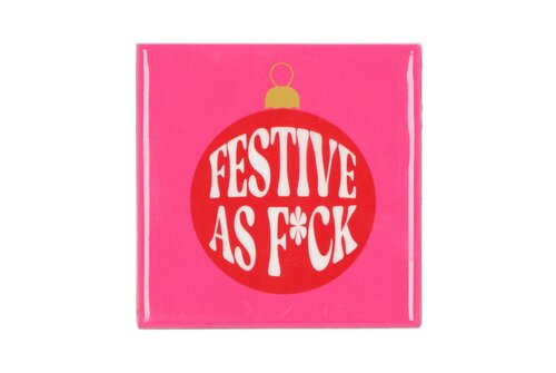 Tile Festive As F*ck L 10 x B 10 cm