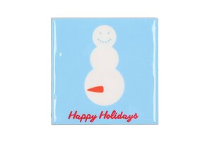 Tile Happy Holidays Snowman L 10 x B 10 cm