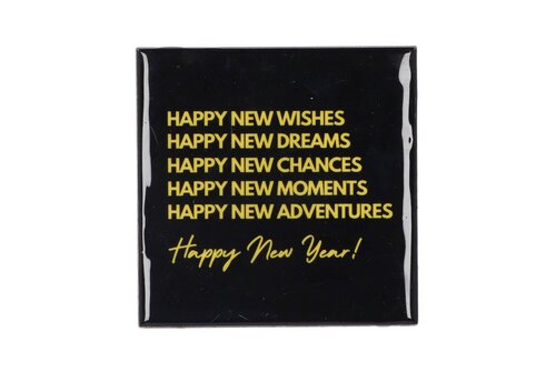 Tile Happy New Wishes L 10 x B 10 cm
