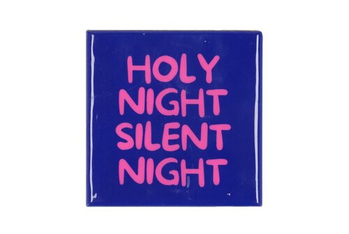 Tile Holy Night Silent Night L 10 x B 10 cm